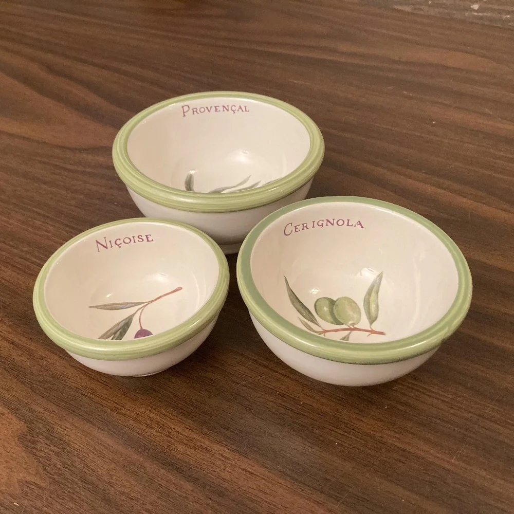 WILLIAMS SONOMA / OLIVE GROVE / 3 NESTING BOWLS